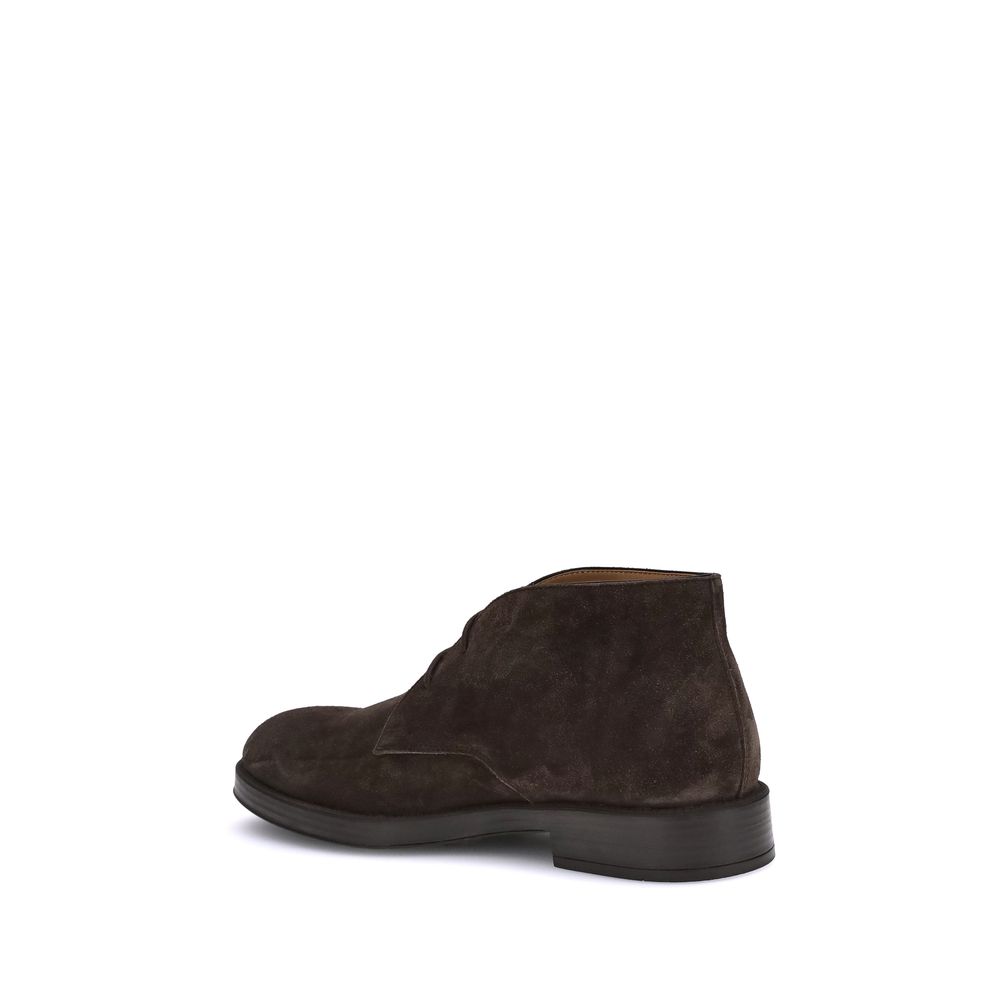 Tod's Brown Calf Leather Bos Taurus Ankle Boots