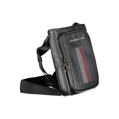 Tommy Hilfiger Black Polyurethane Men Shoulder Bag