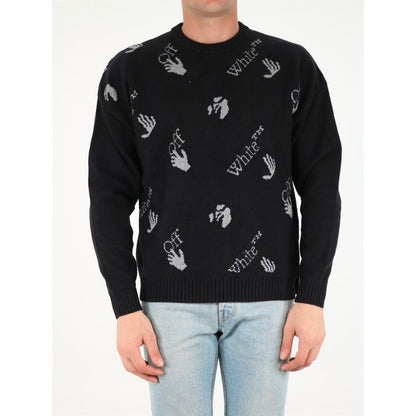 Off-White c/o Virgil Abloh All-Over Logo Crewneck Men's Sweater OFF-WHITE